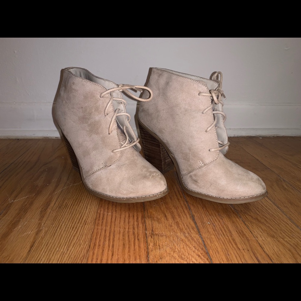 Tan Suede Booties